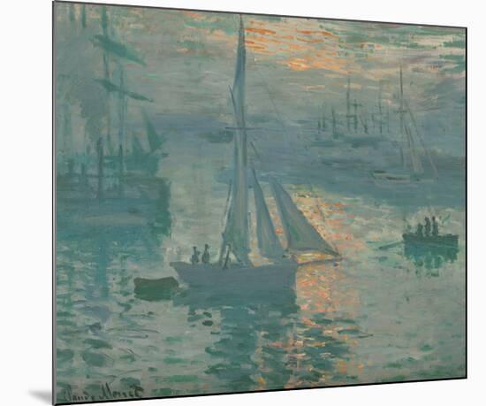 Sunrise (Marine), 1873-Claude Monet-Mounted Premium Giclee Print