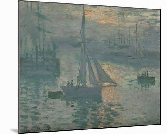 Sunrise (Marine)-Claude Monet-Mounted Art Print