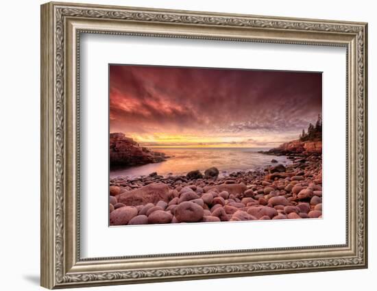 Sunrise, Monument Cove-Michael Hudson-Framed Art Print