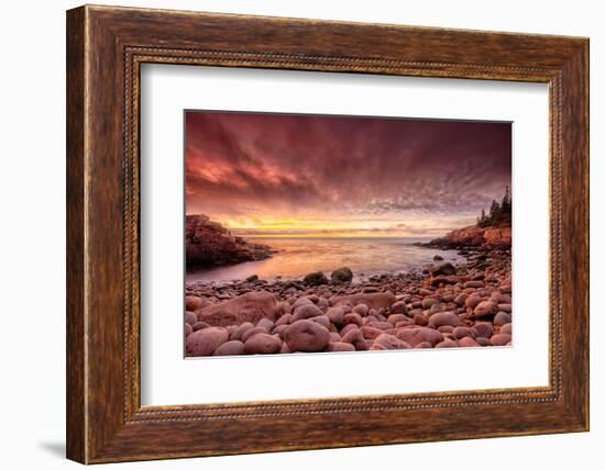 Sunrise, Monument Cove-Michael Hudson-Framed Art Print
