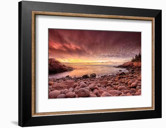 Sunrise, Monument Cove-Michael Hudson-Framed Art Print