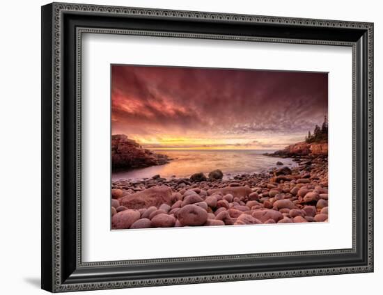 Sunrise, Monument Cove-Michael Hudson-Framed Art Print