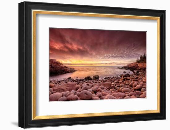 Sunrise, Monument Cove-Michael Hudson-Framed Art Print