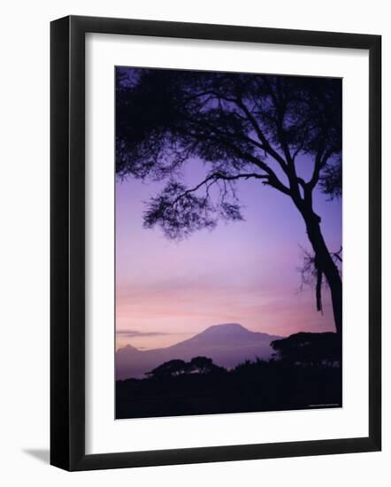 Sunrise, Mount Kilimanjaro, Amboseli National Park, Kenya, East Africa, Africa-David Poole-Framed Photographic Print