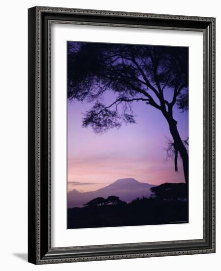 Sunrise, Mount Kilimanjaro, Amboseli National Park, Kenya, East Africa, Africa-David Poole-Framed Photographic Print