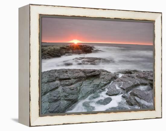 Sunrise Near Brenton Point State Park on Ocean Road in Newport, Rhode Island, Usa-Jerry & Marcy Monkman-Framed Premier Image Canvas