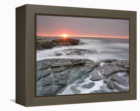 Sunrise Near Brenton Point State Park on Ocean Road in Newport, Rhode Island, Usa-Jerry & Marcy Monkman-Framed Premier Image Canvas