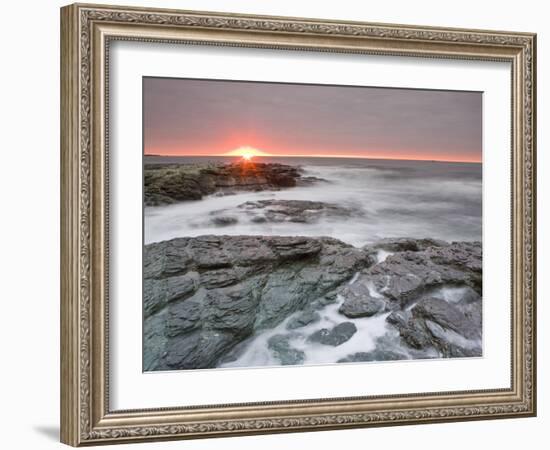 Sunrise Near Brenton Point State Park on Ocean Road in Newport, Rhode Island, Usa-Jerry & Marcy Monkman-Framed Photographic Print