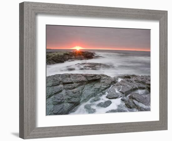 Sunrise Near Brenton Point State Park on Ocean Road in Newport, Rhode Island, Usa-Jerry & Marcy Monkman-Framed Photographic Print