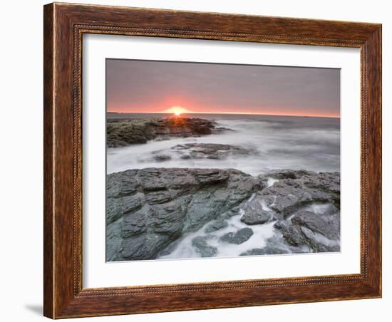 Sunrise Near Brenton Point State Park on Ocean Road in Newport, Rhode Island, Usa-Jerry & Marcy Monkman-Framed Photographic Print