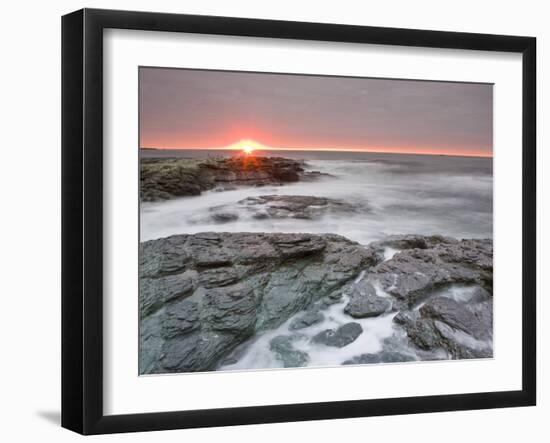 Sunrise Near Brenton Point State Park on Ocean Road in Newport, Rhode Island, Usa-Jerry & Marcy Monkman-Framed Photographic Print