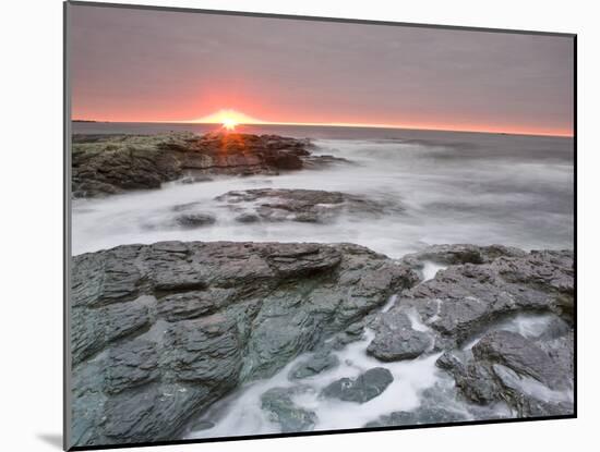 Sunrise Near Brenton Point State Park on Ocean Road in Newport, Rhode Island, Usa-Jerry & Marcy Monkman-Mounted Photographic Print