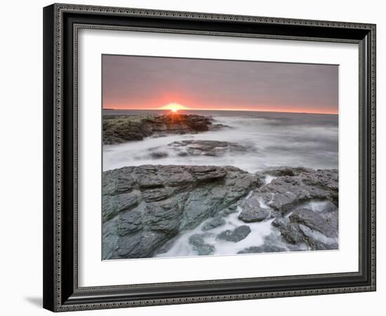 Sunrise Near Brenton Point State Park on Ocean Road in Newport, Rhode Island, Usa-Jerry & Marcy Monkman-Framed Photographic Print