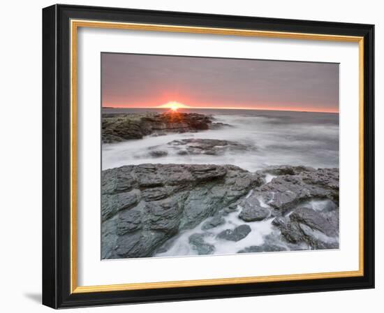 Sunrise Near Brenton Point State Park on Ocean Road in Newport, Rhode Island, Usa-Jerry & Marcy Monkman-Framed Photographic Print