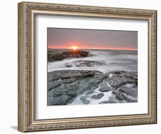 Sunrise Near Brenton Point State Park on Ocean Road in Newport, Rhode Island, Usa-Jerry & Marcy Monkman-Framed Photographic Print