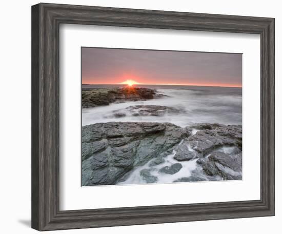 Sunrise Near Brenton Point State Park on Ocean Road in Newport, Rhode Island, Usa-Jerry & Marcy Monkman-Framed Photographic Print