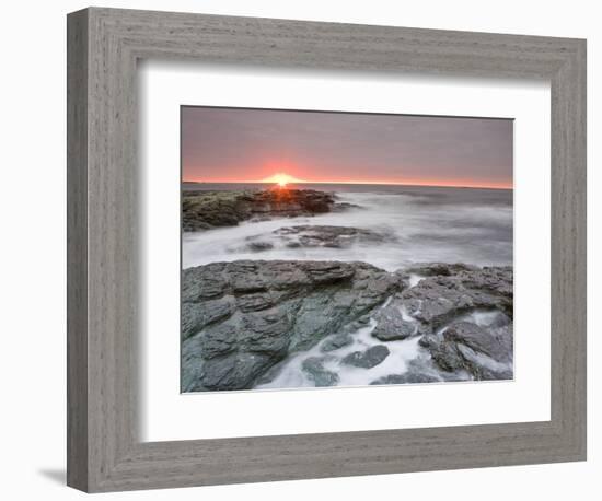 Sunrise Near Brenton Point State Park on Ocean Road in Newport, Rhode Island, Usa-Jerry & Marcy Monkman-Framed Photographic Print