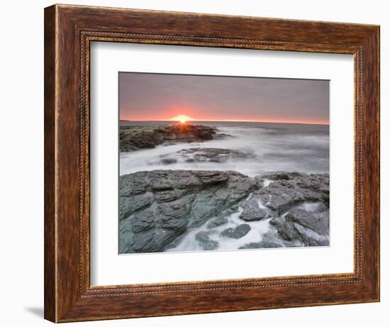 Sunrise Near Brenton Point State Park on Ocean Road in Newport, Rhode Island, Usa-Jerry & Marcy Monkman-Framed Photographic Print