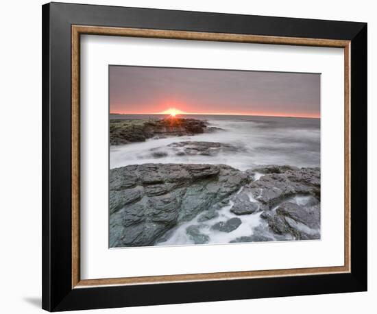 Sunrise Near Brenton Point State Park on Ocean Road in Newport, Rhode Island, Usa-Jerry & Marcy Monkman-Framed Photographic Print
