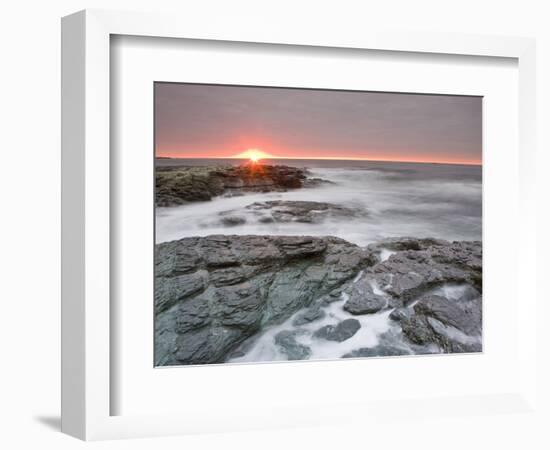 Sunrise Near Brenton Point State Park on Ocean Road in Newport, Rhode Island, Usa-Jerry & Marcy Monkman-Framed Photographic Print