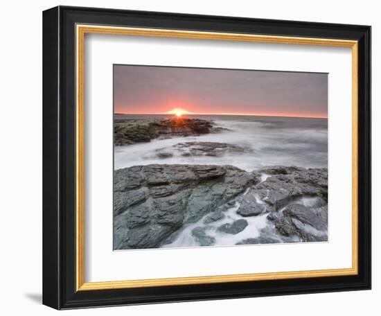 Sunrise Near Brenton Point State Park on Ocean Road in Newport, Rhode Island, Usa-Jerry & Marcy Monkman-Framed Photographic Print