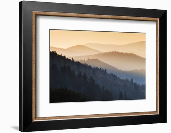 Sunrise, Oconaluftee Overlook, Great Smoky Mountains National Park, North Carolina, USA-null-Framed Photographic Print