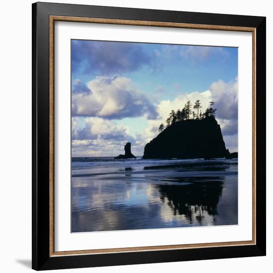 Sunrise on coast, Olympic National Park, Washington, USA-Charles Gurche-Framed Photographic Print