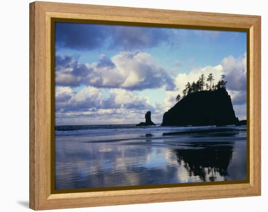 Sunrise on coast, Olympic National Park, Washington, USA-Charles Gurche-Framed Premier Image Canvas
