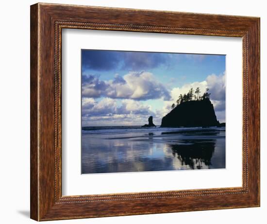 Sunrise on coast, Olympic National Park, Washington, USA-Charles Gurche-Framed Photographic Print