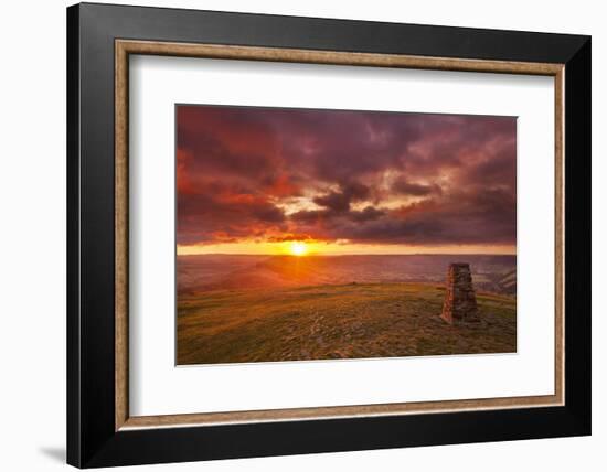 Sunrise on Great Ridge, Mam Tor, Hope Valley, Peak District National Park, Derbyshire-Neale Clark-Framed Photographic Print