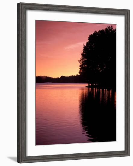 Sunrise on Lake, Arkansas, USA-Gayle Harper-Framed Photographic Print