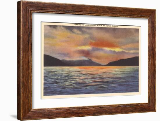 Sunrise on Lake George, New York-null-Framed Art Print