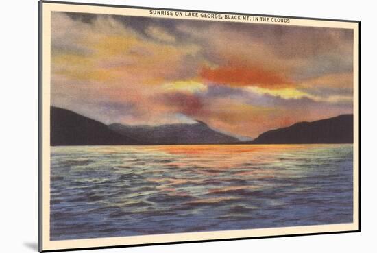Sunrise on Lake George, New York-null-Mounted Art Print