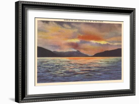 Sunrise on Lake George, New York-null-Framed Art Print