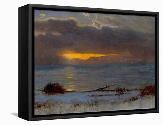 Sunrise on Lake Tahoe, California, 1872 (Oil on Paper)-Albert Bierstadt-Framed Premier Image Canvas
