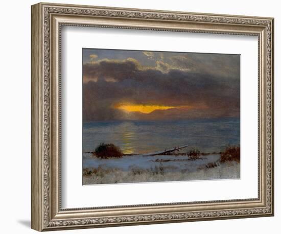 Sunrise on Lake Tahoe, California, 1872 (Oil on Paper)-Albert Bierstadt-Framed Giclee Print