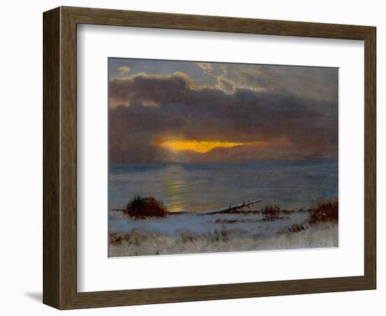 Sunrise on Lake Tahoe, California, 1872 (Oil on Paper)-Albert Bierstadt-Framed Giclee Print