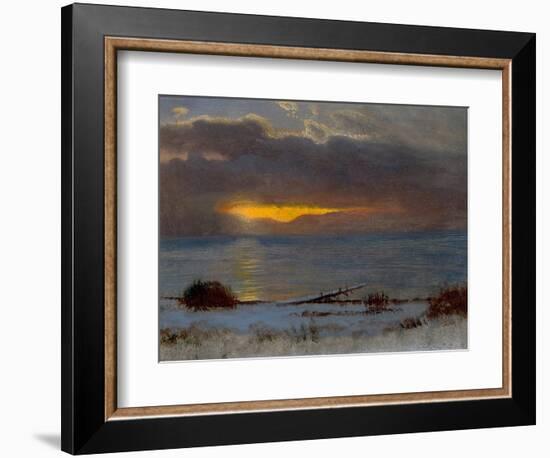 Sunrise on Lake Tahoe, California, 1872 (Oil on Paper)-Albert Bierstadt-Framed Giclee Print