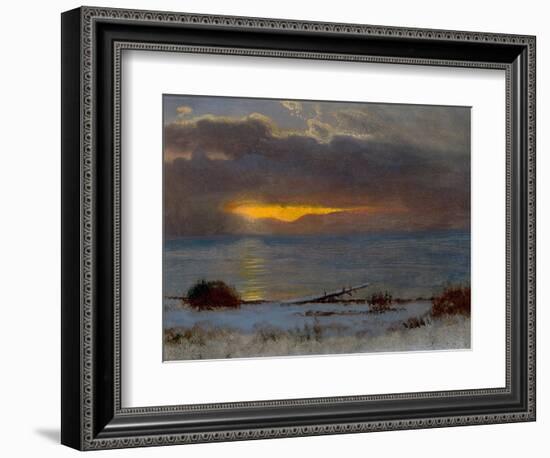 Sunrise on Lake Tahoe, California, 1872 (Oil on Paper)-Albert Bierstadt-Framed Giclee Print