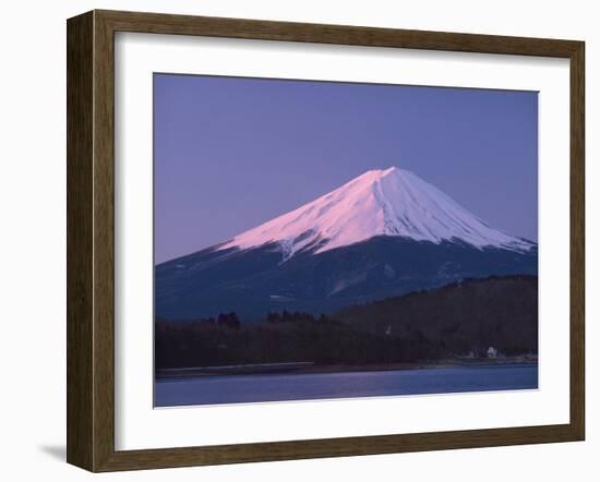 Sunrise on Mount Fuji from Lake Kawaguchi, Yamanashi Prefecture, Japan-Nigel Blythe-Framed Photographic Print