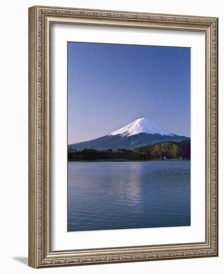 Sunrise on Mount Fuji from Lake Kawaguchi, Yamanashi Prefecture, Japan-Nigel Blythe-Framed Photographic Print