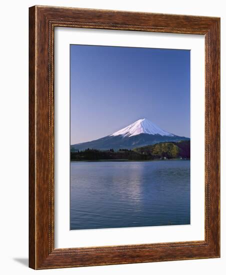 Sunrise on Mount Fuji from Lake Kawaguchi, Yamanashi Prefecture, Japan-Nigel Blythe-Framed Photographic Print