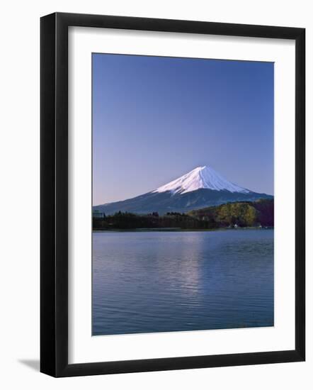Sunrise on Mount Fuji from Lake Kawaguchi, Yamanashi Prefecture, Japan-Nigel Blythe-Framed Photographic Print