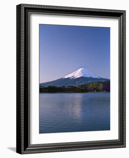 Sunrise on Mount Fuji from Lake Kawaguchi, Yamanashi Prefecture, Japan-Nigel Blythe-Framed Photographic Print