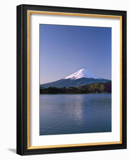 Sunrise on Mount Fuji from Lake Kawaguchi, Yamanashi Prefecture, Japan-Nigel Blythe-Framed Photographic Print