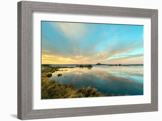 Sunrise on Myvatn Lake North Iceland Europe-Renato Granieri-Framed Photographic Print