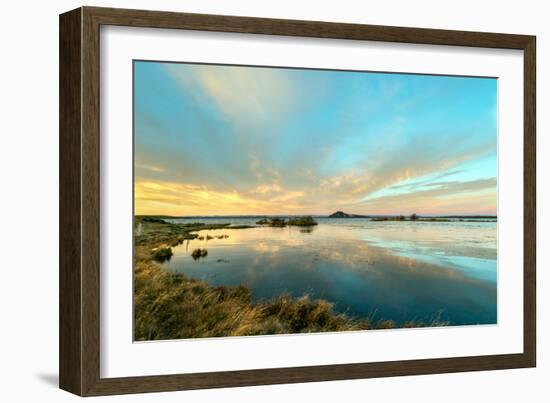 Sunrise on Myvatn Lake North Iceland Europe-Renato Granieri-Framed Photographic Print