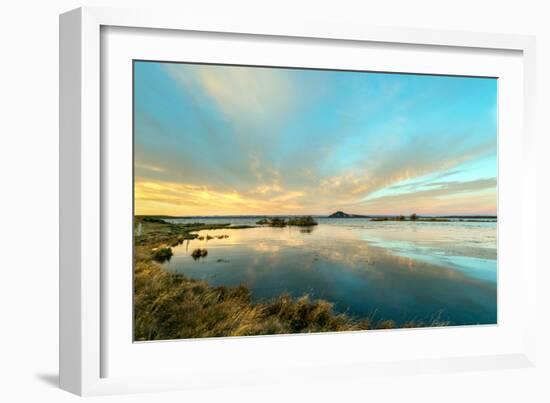 Sunrise on Myvatn Lake North Iceland Europe-Renato Granieri-Framed Photographic Print