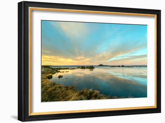 Sunrise on Myvatn Lake North Iceland Europe-Renato Granieri-Framed Photographic Print