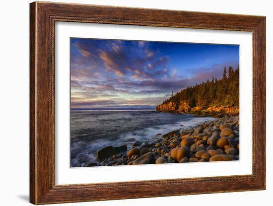 Sunrise on Otter Cliffs #4-Robert Lott-Framed Art Print